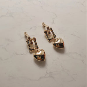 Urban Golden Heart Earrings