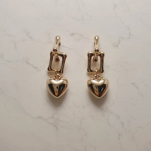 Urban Golden Heart Earrings