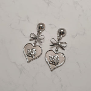 Royal Baby Angel Earrings - Short (Silver) (Kep1er Chaehyun, Yeseo, Xiaoting Earrings)