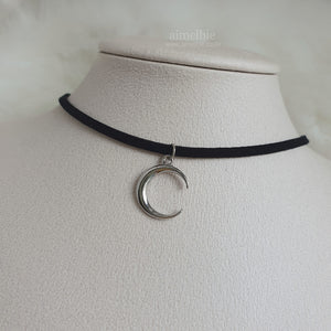 Crescent Moon Choker - Silver ver.