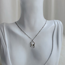 Load image into Gallery viewer, Kitty Layered Pearl Choker Necklace -Silver ver. (CLASS:y Jimin Necklace)