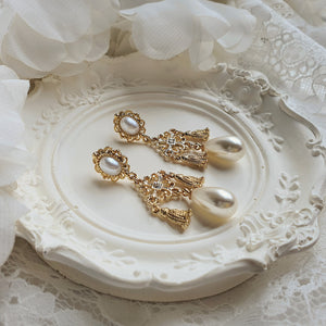 Rococo Chandelier Earrings - Gold