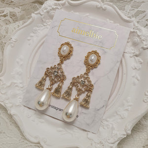 Rococo Chandelier Earrings - Gold