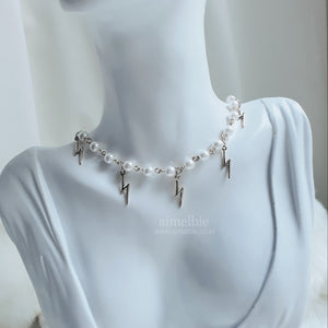 Thunder Rhapsody Choker Necklace - Silver ver. (Youtuber Ralral Necklace)