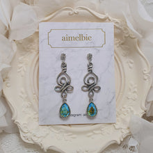 Load image into Gallery viewer, Blue Green Fantasia Earrings