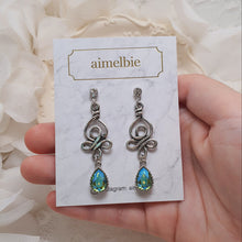Load image into Gallery viewer, Blue Green Fantasia Earrings