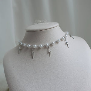 Thunder Rhapsody Choker Necklace - Silver ver. (Youtuber Ralral Necklace)