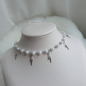 Thunder Rhapsody Choker Necklace - Silver ver. (Youtuber Ralral Necklace)