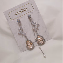 Load image into Gallery viewer, [IU Earrings] Heavenly Crystal Earrings - Champagne Pink ver.