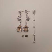 Load image into Gallery viewer, [IU Earrings] Heavenly Crystal Earrings - Champagne Pink ver.