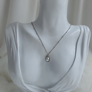 Elegant Layered Pearl Choker Necklace - Silver ver.