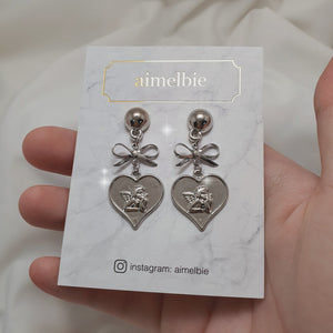 Royal Baby Angel Earrings - Short (Silver) (Kep1er Chaehyun, Yeseo, Xiaoting Earrings)