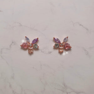 Pastel Jewel Flower Earrings