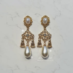 Rococo Chandelier Earrings - Gold