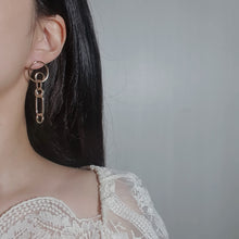 Load image into Gallery viewer, Urban Gold Rings and Chains Earrings
