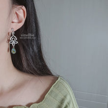 Load image into Gallery viewer, Blue Green Fantasia Earrings