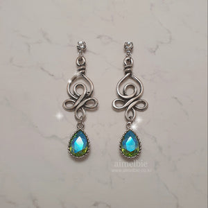 Blue Green Fantasia Earrings