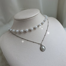 Load image into Gallery viewer, Elegant Layered Pearl Choker Necklace - Silver ver.