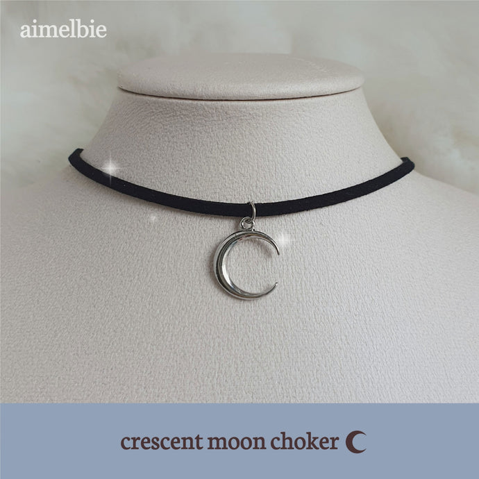 Crescent Moon Choker - Silver ver.
