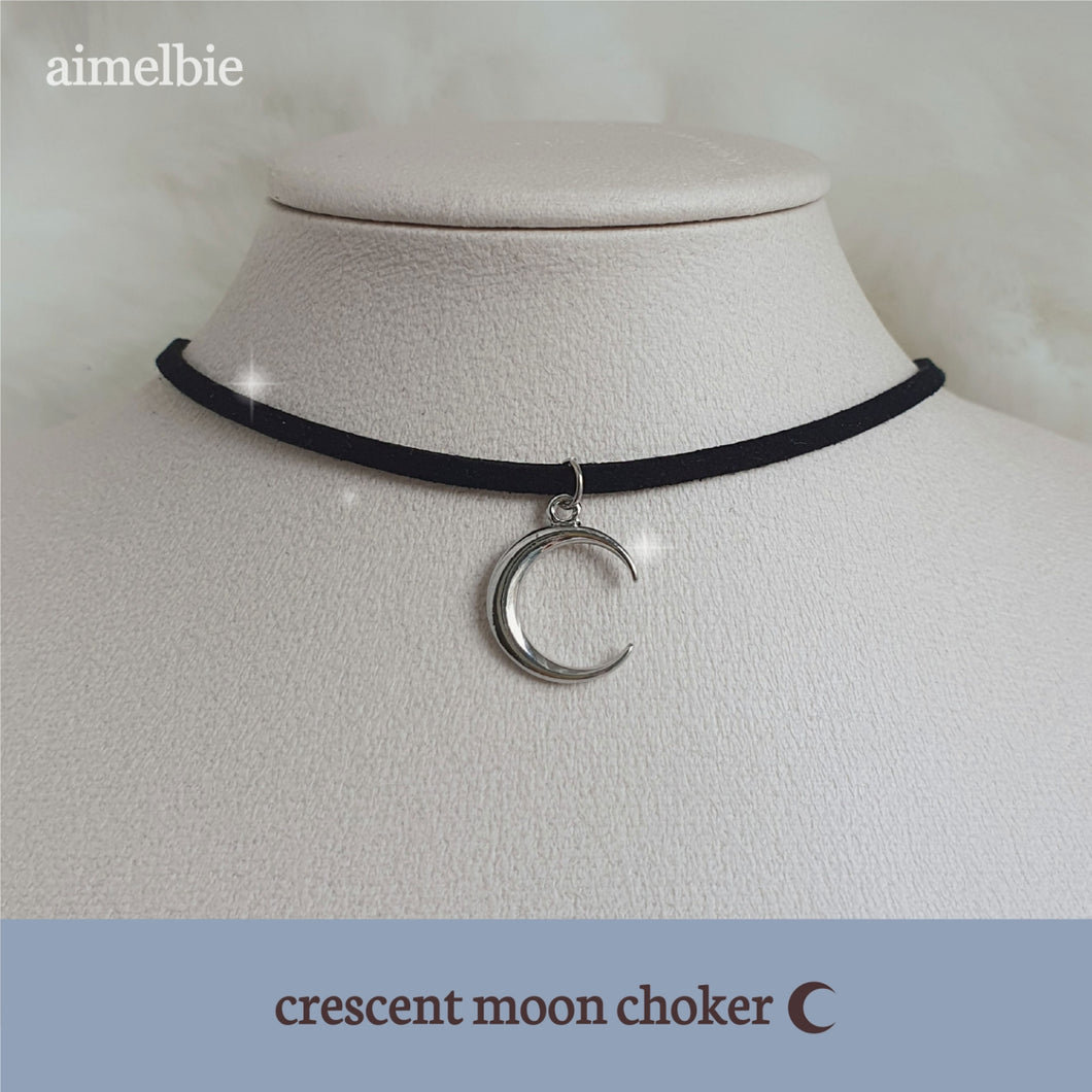 Crescent Moon Choker - Silver ver.