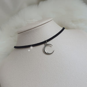 Crescent Moon Choker - Silver ver.