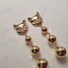 Load image into Gallery viewer, Melbie The Cat Series - Modern Gold Ball Earrings