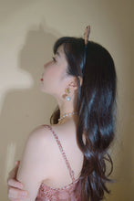 Load image into Gallery viewer, Melbie The Cat Series - Moon and Big Pearl Earrings (Gold ver.)