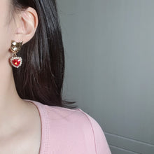 Load image into Gallery viewer, Melbie The Cat Series - Red Heart Earrings (Mamamoo Solar Earrings)