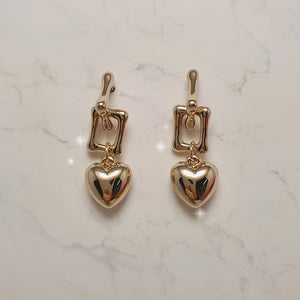 Urban Golden Heart Earrings