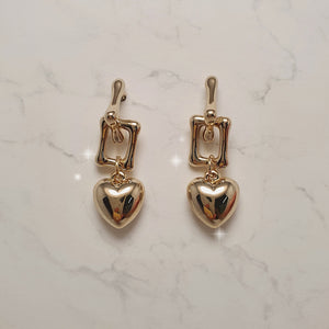 Urban Golden Heart Earrings