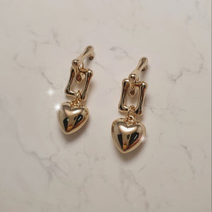 Urban Golden Heart Earrings
