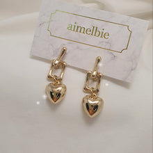Load image into Gallery viewer, Urban Golden Heart Earrings