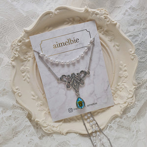 Blue Green Fantasia Necklace