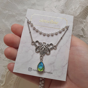 Blue Green Fantasia Necklace