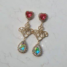 Load image into Gallery viewer, Rosepink and Rainbow Queen Earrings