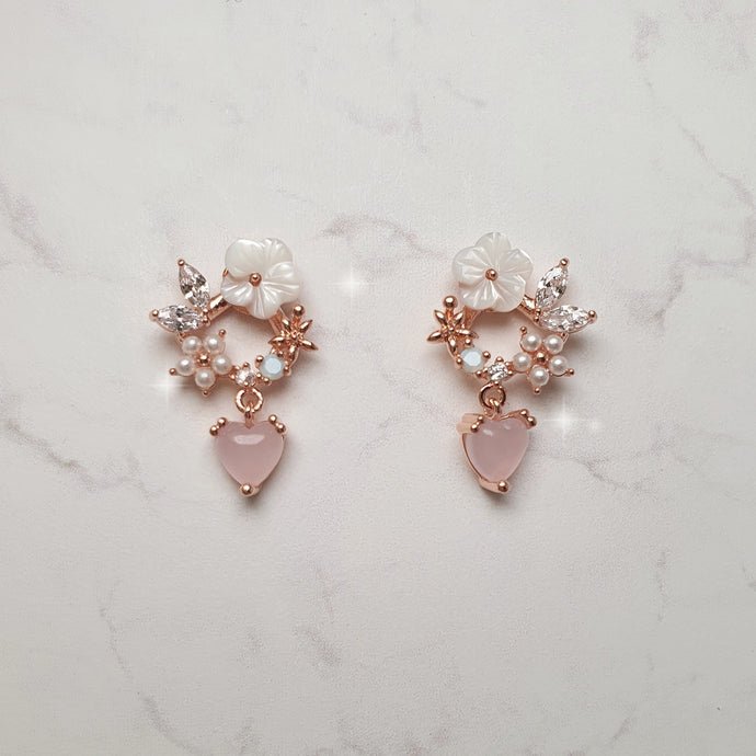 Baby Bouquet Earrings - Pink