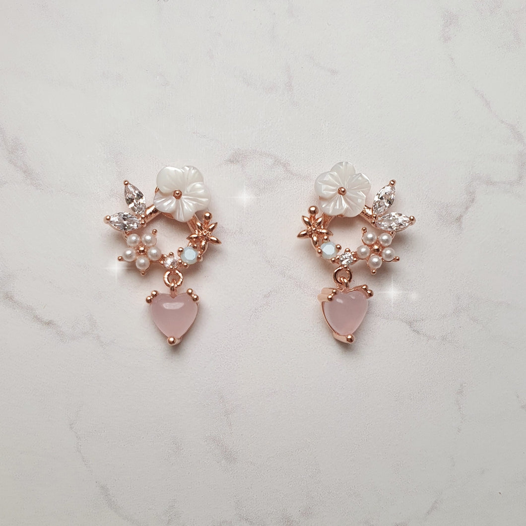 Baby Bouquet Earrings - Pink