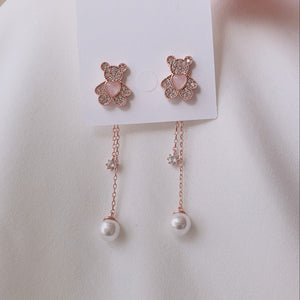 Baby Bear Earrings - Pink