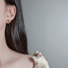 Load image into Gallery viewer, Pink Jewel Heart Earrings