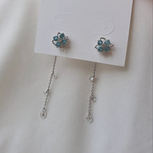 Load image into Gallery viewer, Fairy Blue Flower Earrings