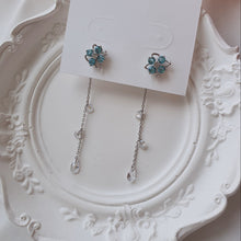 Load image into Gallery viewer, Fairy Blue Flower Earrings