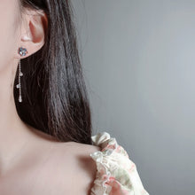 Load image into Gallery viewer, Fairy Blue Flower Earrings