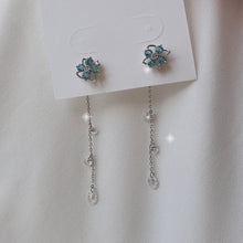 Load image into Gallery viewer, Fairy Blue Flower Earrings