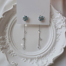 Load image into Gallery viewer, Fairy Blue Flower Earrings