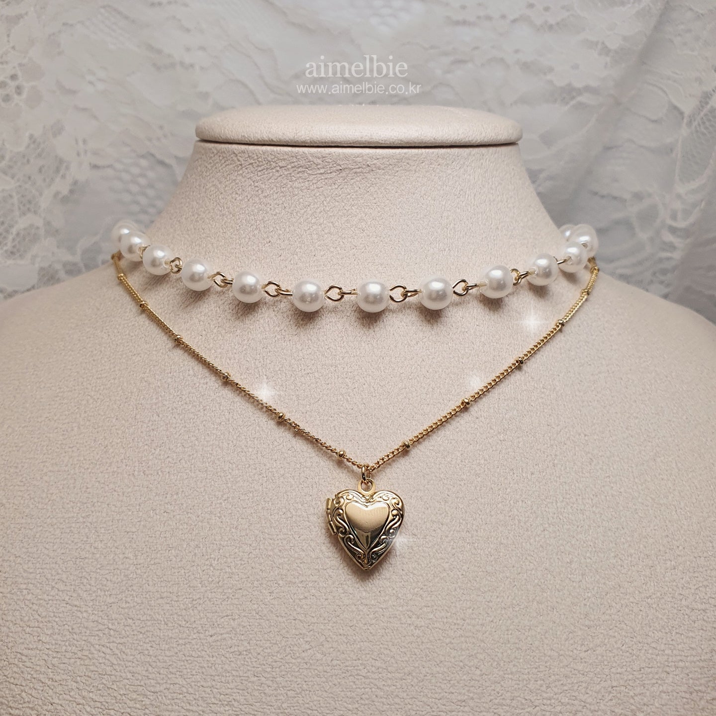 Yellow Gold Mother of Pearl Child's Heart Necklace | Lee Michaels Fine  Jewelry