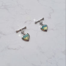 Load image into Gallery viewer, Opal Mint Heart Earrings