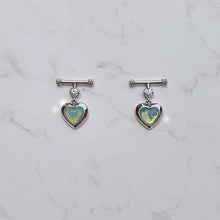 Load image into Gallery viewer, Opal Mint Heart Earrings