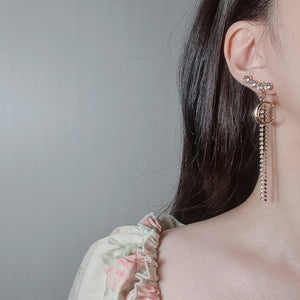 Moon Angel Earrings - Gold