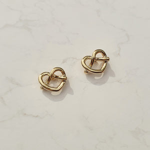 Pretzel Earrings - Gold