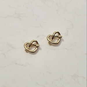 Pretzel Earrings - Gold